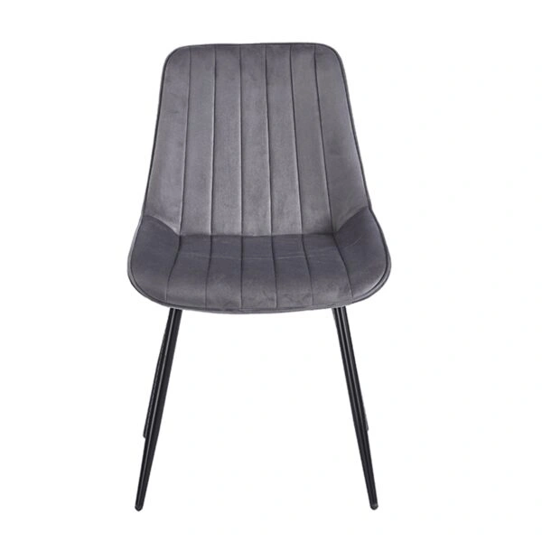 BONY GREY VELVET ΥΦΑΣΜΑ ΚΑΡΕΚΛΑ ΜΕΤΑΛΛΙΚΗ 51X58X87εκ. - ΜΕΤΑΛΛΟ/VELVET - GREY