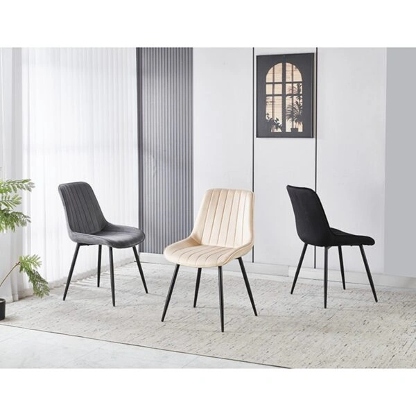 BONY BEIGE VELVET ΥΦΑΣΜΑ ΚΑΡΕΚΛΑ ΜΕΤΑΛΛΙΚΗ 51X58X87εκ. - ΜΕΤΑΛΛΟ/VELVET - BEIGE