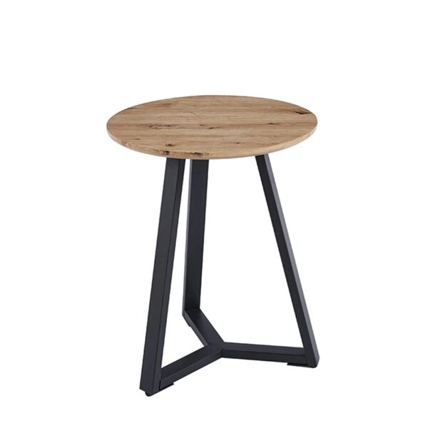 ALEX SONOMA OAK Φ45Χ55εκ. ΤΡΑΠΕΖΙ ΣΑΛΟΝΙΟΥ - ΜΕΤΑΛΛΟ/MDF/3D PAPER - SONOMA OAK