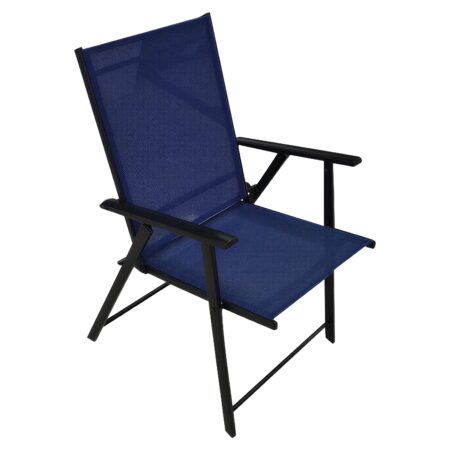 Καρέκλα Παραλίας ArteLibre BLUEWAVE Μπλε/Μαύρο Μέταλλο/Textilene 47x47x89.5cm