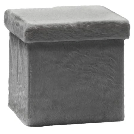 Πουφ Αναδιπλούμενο Γκρι Velure 38x38cm