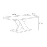 Τραπεζάκι σαλονιού Marcello  μελαμίνης χρώμα sonoma - γκρι σκυροδέματος 110x55x48εκ.