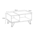 Τραπεζάκι σαλονιού Don  μελαμίνης χρώμα sonoma - γκρι σκυροδέματος 90x55x44εκ.