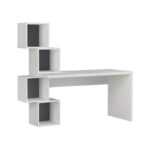 Γραφείο εργασίας Balance  από μελαμίνη χρώμα λευκό 153,5x60x143εκ