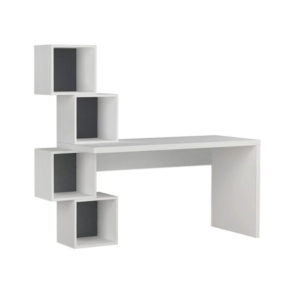 Γραφείο εργασίας Balance  από μελαμίνη χρώμα λευκό 153,5x60x143εκ