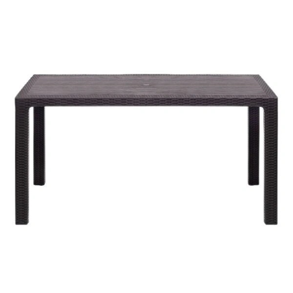 Τραπέζι πολυπροπυλενίου Kalan Megapap χρώμα καφέ 150x90x75εκ.