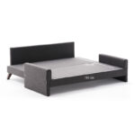 Καναπές - κρεβάτι Bella  τριθέσιος υφασμάτινος χρώμα ανθρακί 208x81x85εκ.