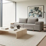 Καναπές - κρεβάτι πολυμορφικός Perenna Megapap τριθέσιος υφασμάτινος χρώμα γκρι 233x93x83εκ.