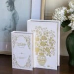 Artekko Book Διακοσμητικά Βιβλία MDF με Αποθηκευτικό Χώρο σε Λευκό με Χρυσό 2pcs
