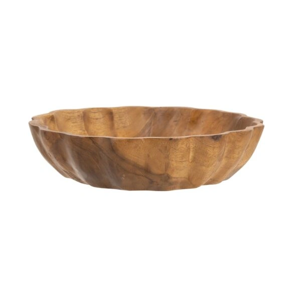 Artekko Woody Καφέ Διακοσμητική Πιατέλα από Ξύλο Teak (20x20x5)cm