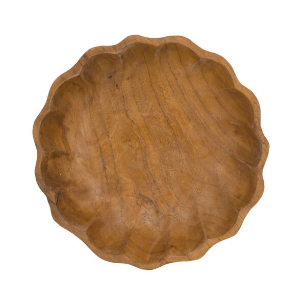 Artekko Woody Καφέ Διακοσμητική Πιατέλα από Ξύλο Teak (20x20x5)cm