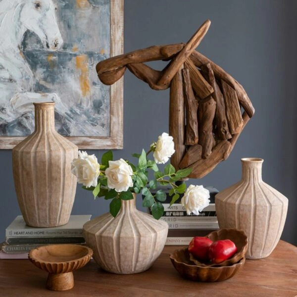 Artekko Woody Καφέ Διακοσμητική Πιατέλα από Ξύλο Teak (20x20x5)cm