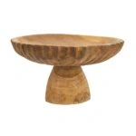 Artekko Woody Καφέ Διακοσμητική Πιατέλα από Ξύλο Teak (30x30x14)cm