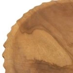 Artekko Woody Καφέ Διακοσμητική Πιατέλα από Ξύλο Teak (30x30x14)cm