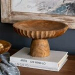 Artekko Woody Καφέ Διακοσμητική Πιατέλα από Ξύλο Teak (30x30x14)cm