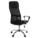 ΚΑΡΕΚΛΑ ΓΡΑΦΕΙΟΥ CABLE HM1000.01 ΜΑΥΡO MESH ΚΑΙ ΠΟΔΙ ΧΡΩΜΙΟΥ 61x56x118 εκ.