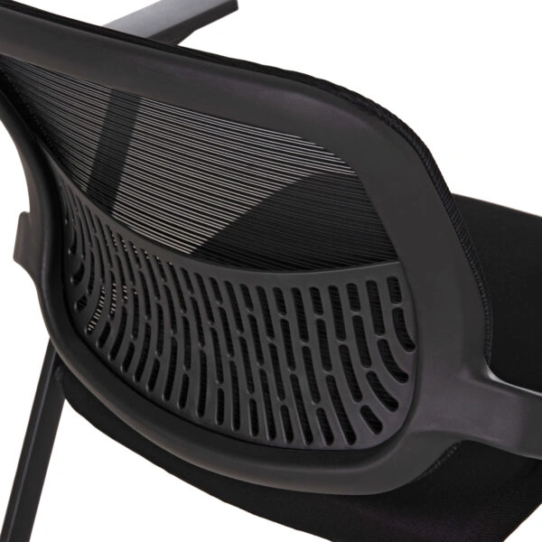 ΚΑΡΕΚΛΑ ΣΥΝΕΔΡΙΟΥ ΠΤΥΣΣΟΜΕΝΗ ΜΕ ΑΝΑΛΟΓΙΟ DENO HM1209.01 MESH ΥΦΑΣΜΑ ΜΑΥΡΟ 60x59x87Υεκ.