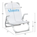 ΚΑΡΕΚΛΑΚΙ ΠΑΡΑΛΙΑΣ ΨΗΛΗ ΠΛΑΤΗ ALMIRA HM5053.03 ΒΑΡΕΩΣ ΤΥΠΟΥ ΛΕΥΚΟ ΑΛΟΥΜΙΝΙΟΥ 56x70x66 εκ.