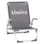 ΚΑΡΕΚΛΑΚΙ ΠΑΡΑΛΙΑΣ ΑΛΟΥΜINIOY ΒΑΡ.ΤΥΠΟΥ ΨΗΛΗ ΠΛΑΤΗ ALMIRA HM5053.10 ΓΚΡΙ 55x71x66Υεκ