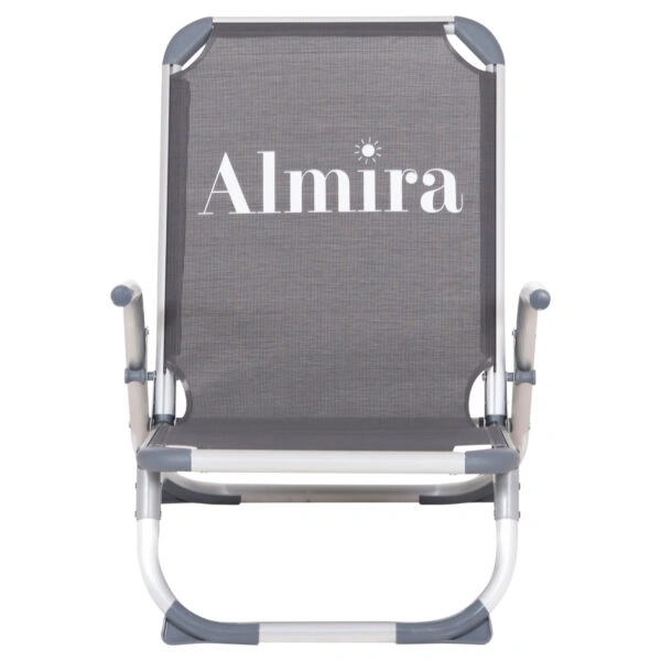 ΚΑΡΕΚΛΑΚΙ ΠΑΡΑΛΙΑΣ ΑΛΟΥΜINIOY ΒΑΡ.ΤΥΠΟΥ ΨΗΛΗ ΠΛΑΤΗ ALMIRA HM5053.10 ΓΚΡΙ 55x71x66Υεκ