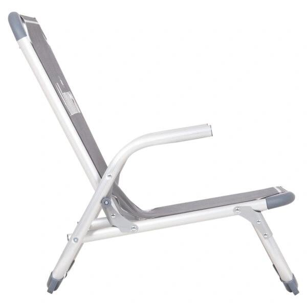 ΚΑΡΕΚΛΑΚΙ ΠΑΡΑΛΙΑΣ ΑΛΟΥΜINIOY ΒΑΡ.ΤΥΠΟΥ ΨΗΛΗ ΠΛΑΤΗ ALMIRA HM5053.10 ΓΚΡΙ 55x71x66Υεκ