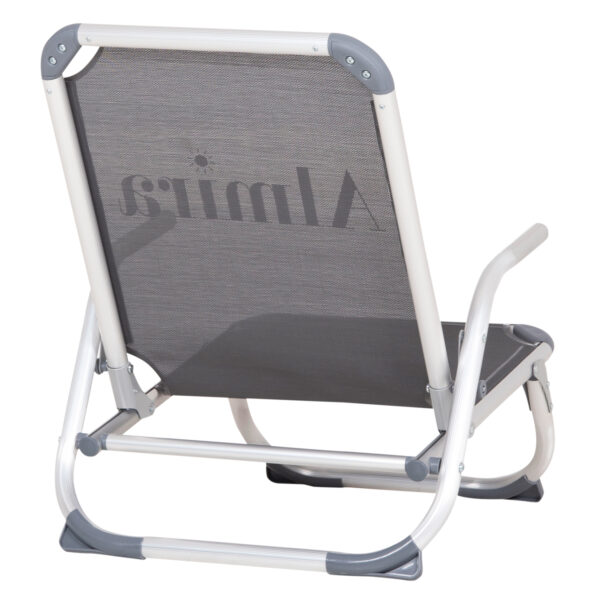 ΚΑΡΕΚΛΑΚΙ ΠΑΡΑΛΙΑΣ ΑΛΟΥΜINIOY ΒΑΡ.ΤΥΠΟΥ ΨΗΛΗ ΠΛΑΤΗ ALMIRA HM5053.10 ΓΚΡΙ 55x71x66Υεκ