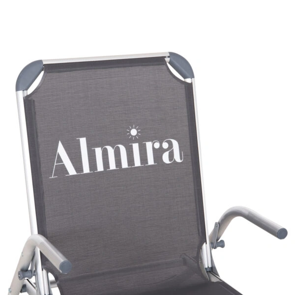 ΚΑΡΕΚΛΑΚΙ ΠΑΡΑΛΙΑΣ ΑΛΟΥΜINIOY ΒΑΡ.ΤΥΠΟΥ ΨΗΛΗ ΠΛΑΤΗ ALMIRA HM5053.10 ΓΚΡΙ 55x71x66Υεκ