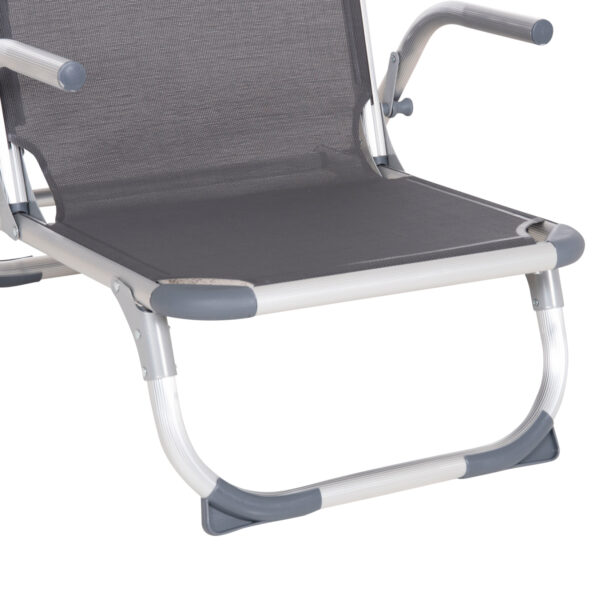 ΚΑΡΕΚΛΑΚΙ ΠΑΡΑΛΙΑΣ ΑΛΟΥΜINIOY ΒΑΡ.ΤΥΠΟΥ ΨΗΛΗ ΠΛΑΤΗ ALMIRA HM5053.10 ΓΚΡΙ 55x71x66Υεκ