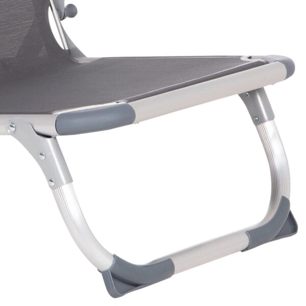 ΚΑΡΕΚΛΑΚΙ ΠΑΡΑΛΙΑΣ ΑΛΟΥΜINIOY ΒΑΡ.ΤΥΠΟΥ ΨΗΛΗ ΠΛΑΤΗ ALMIRA HM5053.10 ΓΚΡΙ 55x71x66Υεκ