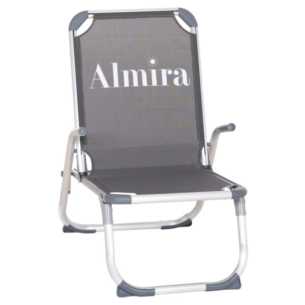 ΚΑΡΕΚΛΑΚΙ ΠΑΡΑΛΙΑΣ ΑΛΟΥΜΙΝΙΟΥ ΒΑΡ.ΤΥΠΟΥ ΥΠΕΡΥΨΩΜΕΝΟ ALMIRA HM6431.10 ΓΚΡΙ 53x68x80Υεκ