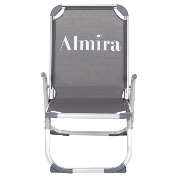 ΚΑΡΕΚΛΑΚΙ ΠΑΡΑΛΙΑΣ ΑΛΟΥΜΙΝΙΟΥ ΒΑΡ.ΤΥΠΟΥ ΥΠΕΡΥΨΩΜΕΝΟ ALMIRA HM6431.10 ΓΚΡΙ 53x68x80Υεκ