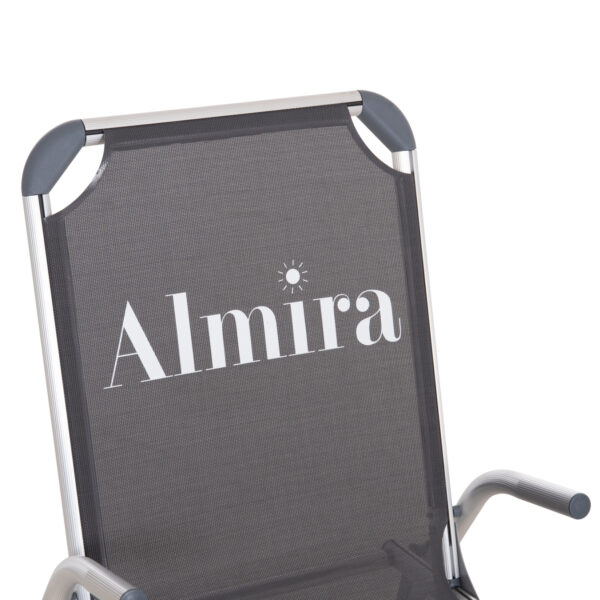 ΚΑΡΕΚΛΑΚΙ ΠΑΡΑΛΙΑΣ ΑΛΟΥΜΙΝΙΟΥ ΒΑΡ.ΤΥΠΟΥ ΥΠΕΡΥΨΩΜΕΝΟ ALMIRA HM6431.10 ΓΚΡΙ 53x68x80Υεκ