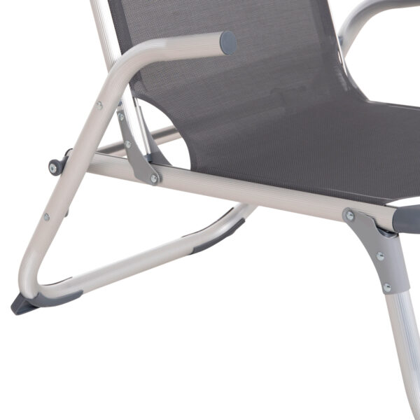 ΚΑΡΕΚΛΑΚΙ ΠΑΡΑΛΙΑΣ ΑΛΟΥΜΙΝΙΟΥ ΒΑΡ.ΤΥΠΟΥ ΥΠΕΡΥΨΩΜΕΝΟ ALMIRA HM6431.10 ΓΚΡΙ 53x68x80Υεκ