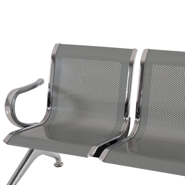 ΠΑΓΚΑΚΙ Τ.ΑΕΡΟΔΡΟΜΙΟΥ 3ΘΕΣΙΟ+ΤΡΑΠΕΖΙ AVIATOR HM18403 ΜΕΤΑΛΛΟ MESH ΓΚΡΙ 222x64x76Υεκ