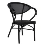 ΠΟΛΥΘΡΟΝΑ ΑΛΟΥΜΙΝΙΟΥ CLAY BAMBOO LOOK ΜΑΥΡΗ ΜΕ TEXTLINE HM5025.02 59x60x82 cm