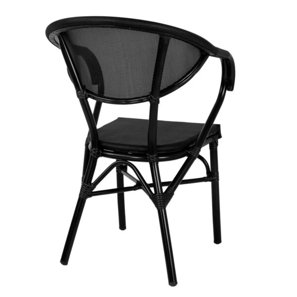 ΠΟΛΥΘΡΟΝΑ ΑΛΟΥΜΙΝΙΟΥ CLAY BAMBOO LOOK ΜΑΥΡΗ ΜΕ TEXTLINE HM5025.02 59x60x82 cm