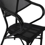 ΠΟΛΥΘΡΟΝΑ ΑΛΟΥΜΙΝΙΟΥ CLAY BAMBOO LOOK ΜΑΥΡΗ ΜΕ TEXTLINE HM5025.02 59x60x82 cm