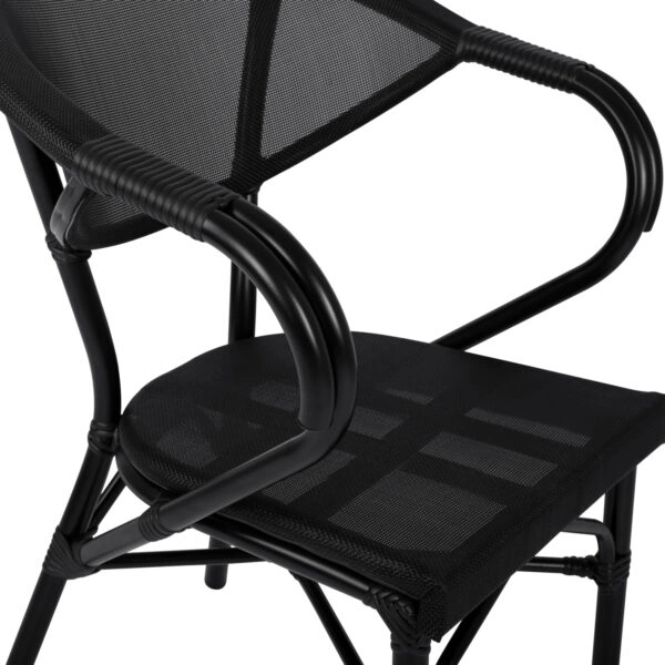 ΠΟΛΥΘΡΟΝΑ ΑΛΟΥΜΙΝΙΟΥ CLAY BAMBOO LOOK ΜΑΥΡΗ ΜΕ TEXTLINE HM5025.02 59x60x82 cm