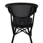 ΠΟΛΥΘΡΟΝΑ ΑΛΟΥΜΙΝΙΟΥ CLAY BAMBOO LOOK ΜΑΥΡΗ ΜΕ TEXTLINE HM5025.02 59x60x82 cm