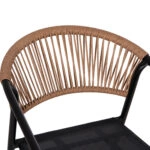 ΠΟΛΥΘΡΟΝΑ HOMAN HM6430.03 ΜΑΥΡΟ ΜΕΤΑΛΛΟ & TEXTILENE--ΜΠΕΖ P.E.RATTAN 53,5x62x75Υεκ
