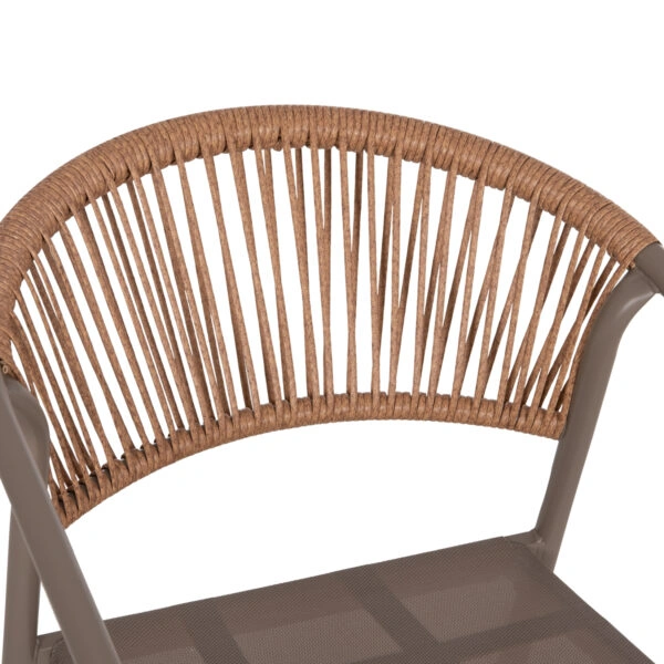 ΠΟΛΥΘΡΟΝΑ HOMAN HM6430.04 ΣΑΜΠΑΝΙ ΜΕΤΑΛΛΟ & TEXTILENE--ΜΠΕΖ P.E.RATTAN 53,5x62x75Υεκ