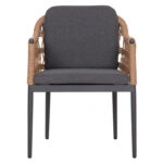 ΠΟΛΥΘΡΟΝΑ BOXER HM6556.01 ΑΛΟΥΜΙΝΙΟ & ΜΑΞΙΛΑΡΙΑ ΓΚΡΙ-TWIST WICKER 61x59x78,5Yεκ