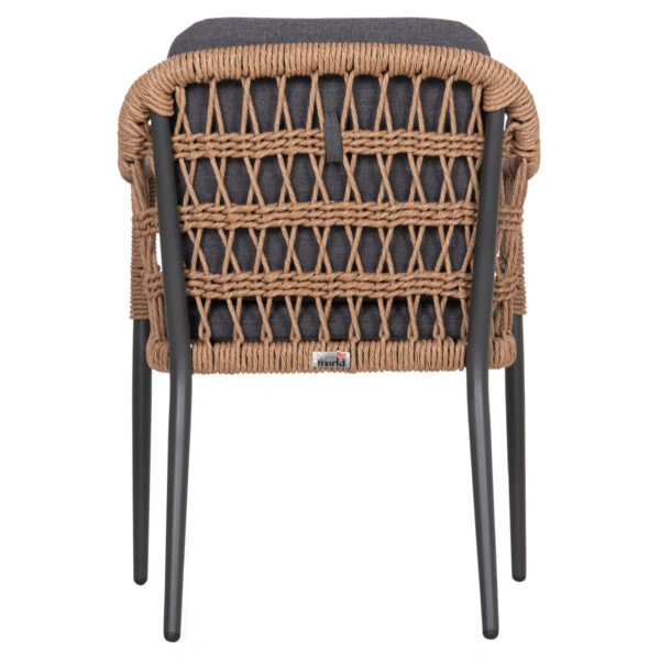 ΠΟΛΥΘΡΟΝΑ BOXER HM6556.01 ΑΛΟΥΜΙΝΙΟ & ΜΑΞΙΛΑΡΙΑ ΓΚΡΙ-TWIST WICKER 61x59x78,5Yεκ