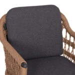 ΠΟΛΥΘΡΟΝΑ BOXER HM6556.01 ΑΛΟΥΜΙΝΙΟ & ΜΑΞΙΛΑΡΙΑ ΓΚΡΙ-TWIST WICKER 61x59x78,5Yεκ