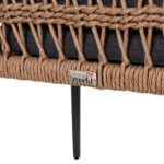 ΠΟΛΥΘΡΟΝΑ BOXER HM6556.01 ΑΛΟΥΜΙΝΙΟ & ΜΑΞΙΛΑΡΙΑ ΓΚΡΙ-TWIST WICKER 61x59x78,5Yεκ