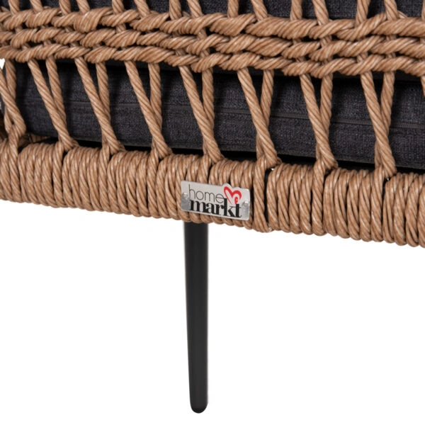 ΠΟΛΥΘΡΟΝΑ BOXER HM6556.01 ΑΛΟΥΜΙΝΙΟ & ΜΑΞΙΛΑΡΙΑ ΓΚΡΙ-TWIST WICKER 61x59x78,5Yεκ