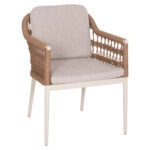 ΠΟΛΥΘΡΟΝΑ BOXER HM6556.02 ΑΛΟΥΜΙΝΙΟ & ΜΑΞΙΛΑΡΙΑ ΜΠΕΖ-TWIST WICKER 61x59x78,5Yεκ