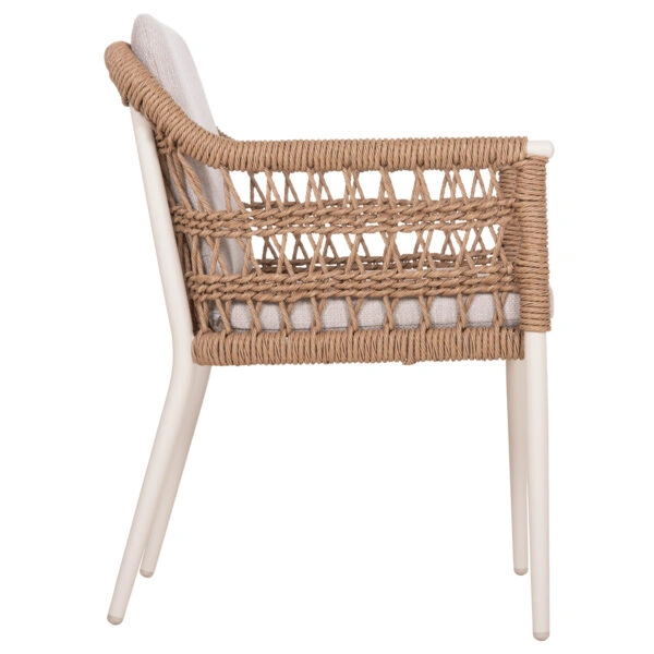 ΠΟΛΥΘΡΟΝΑ BOXER HM6556.02 ΑΛΟΥΜΙΝΙΟ & ΜΑΞΙΛΑΡΙΑ ΜΠΕΖ-TWIST WICKER 61x59x78,5Yεκ