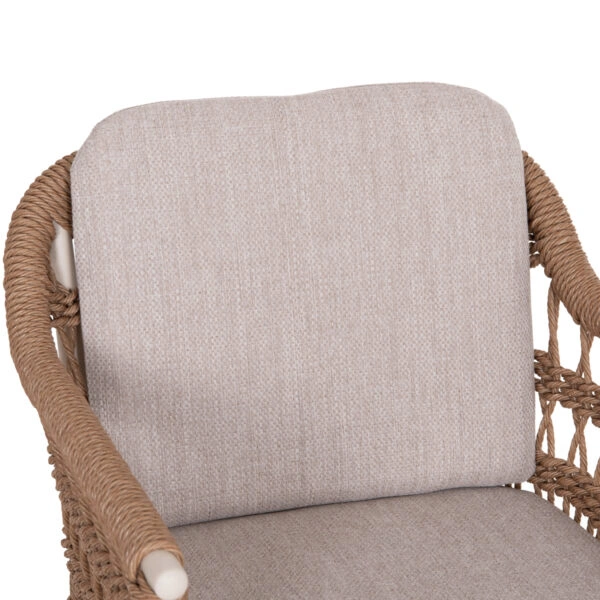 ΠΟΛΥΘΡΟΝΑ BOXER HM6556.02 ΑΛΟΥΜΙΝΙΟ & ΜΑΞΙΛΑΡΙΑ ΜΠΕΖ-TWIST WICKER 61x59x78,5Yεκ