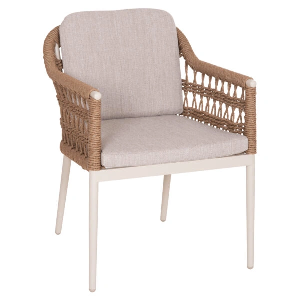 ΠΟΛΥΘΡΟΝΑ BOXER HM6556.02 ΑΛΟΥΜΙΝΙΟ & ΜΑΞΙΛΑΡΙΑ ΜΠΕΖ-TWIST WICKER 61x59x78,5Yεκ